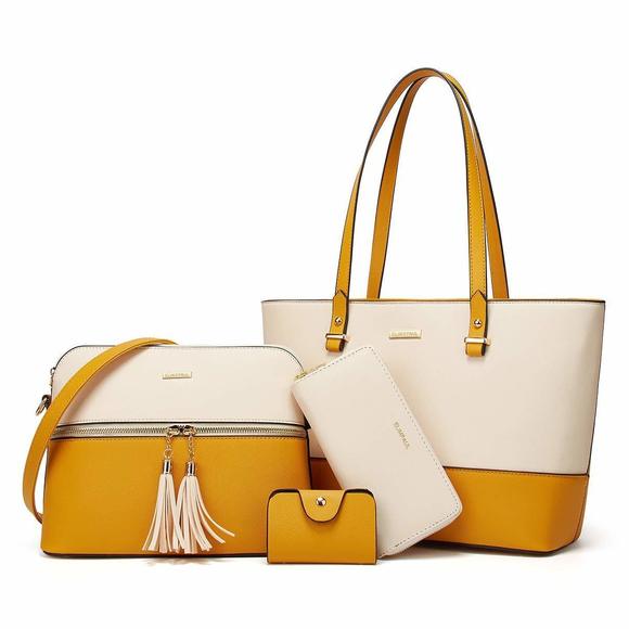 Deluxe Leather Bag Ensemble Satchels